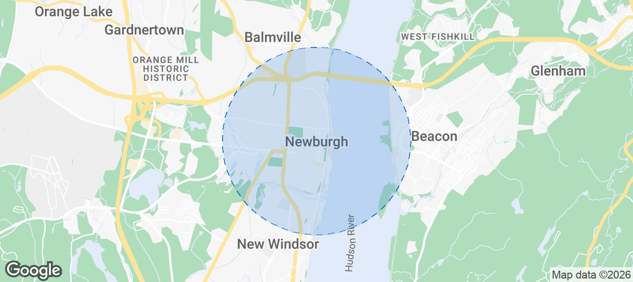 Newburgh Airbnb map